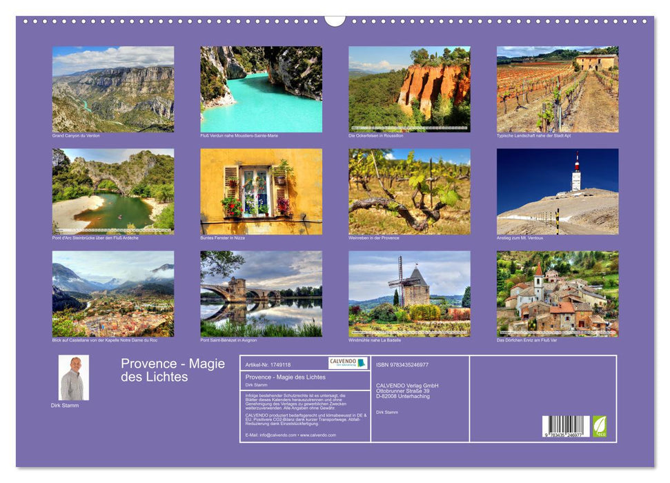 Provence - Magie des Lichtes (CALVENDO Wandkalender 2025)