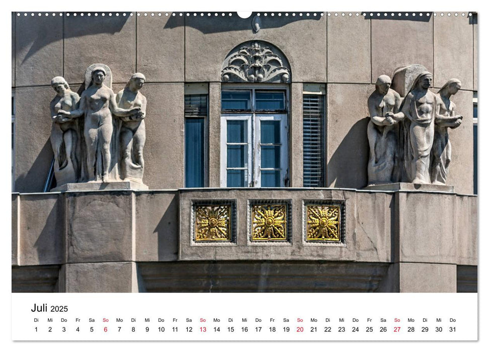 Jugendstil-Bauplastik in Wien (CALVENDO Premium Wandkalender 2025)