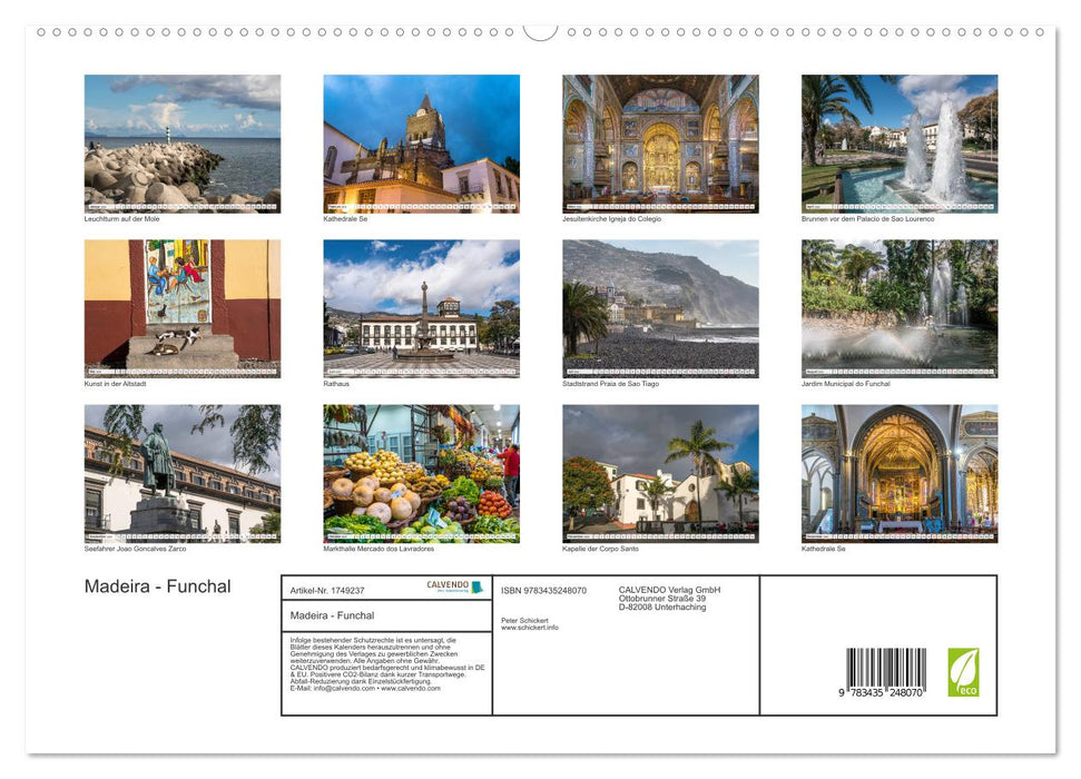 Madeira - Funchal (CALVENDO Premium Wandkalender 2025)