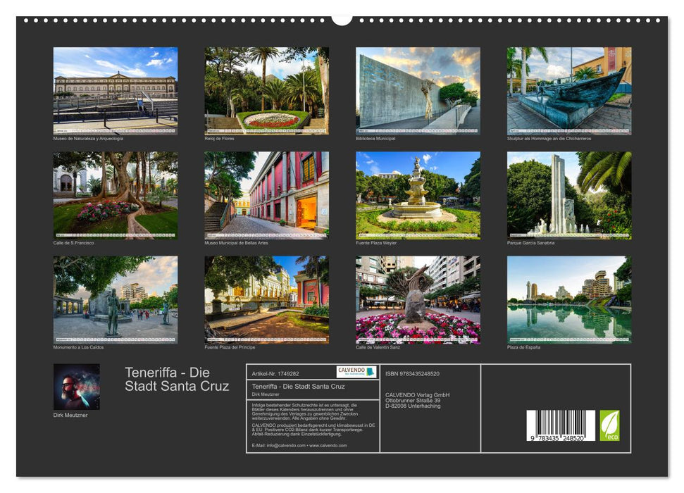 Teneriffa - Die Stadt Santa Cruz (CALVENDO Premium Wandkalender 2025)