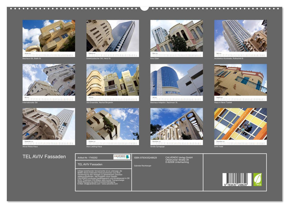 TEL AVIV Fassaden (CALVENDO Premium Wandkalender 2025)