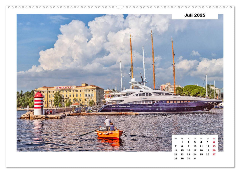 Zadar, Adriahafen im Sonnenlicht (CALVENDO Premium Wandkalender 2025)