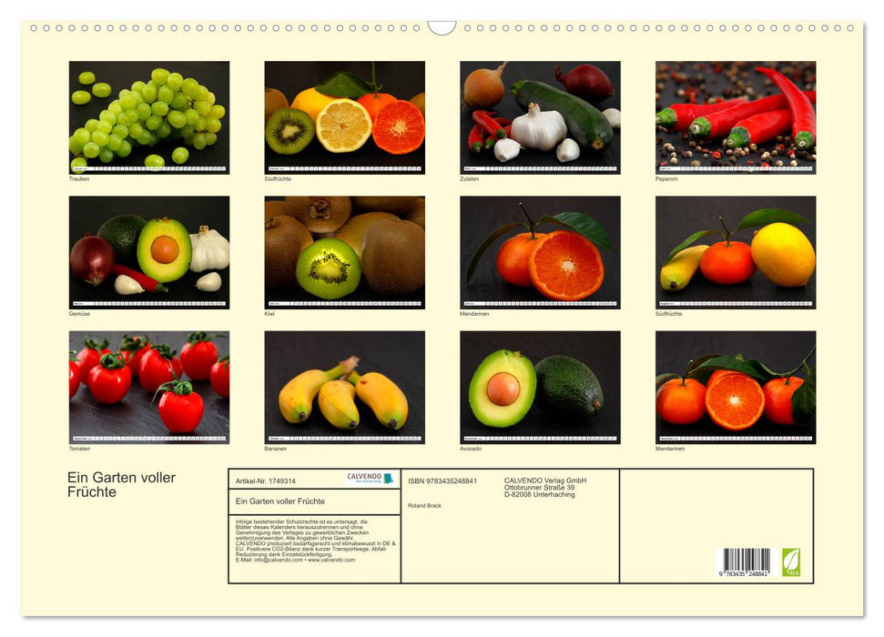 Ein Garten voller Früchte (CALVENDO Wandkalender 2025)