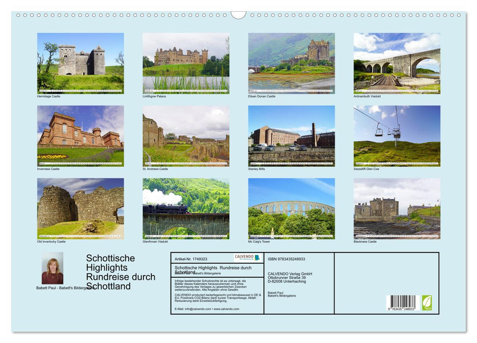 Schottische Highlights Rundreise durch Schottland (CALVENDO Wandkalender 2025)