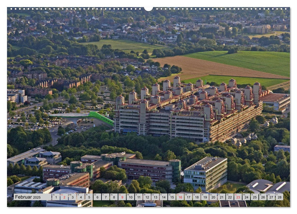 Aachen aus der Luft - Eine Fahrt mit dem Heißluftballon (CALVENDO Wandkalender 2025)