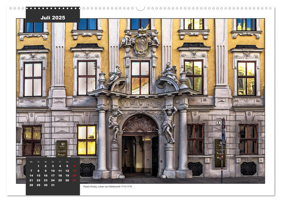 Barockes Wien, Schlösser und Paläste (CALVENDO Premium Wandkalender 2025)