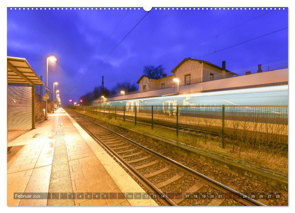 Meerbusch am Rhein - Lichtstimmungen bei Tag und bei Nacht (CALVENDO Wandkalender 2025)