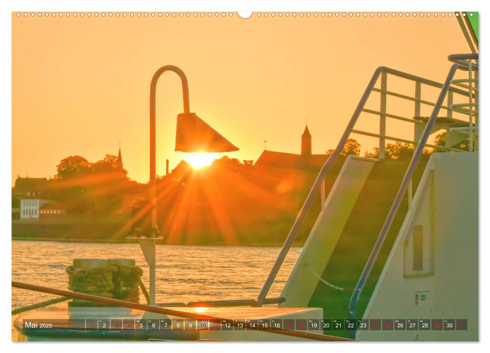 Meerbusch am Rhein - Lichtstimmungen bei Tag und bei Nacht (CALVENDO Wandkalender 2025)