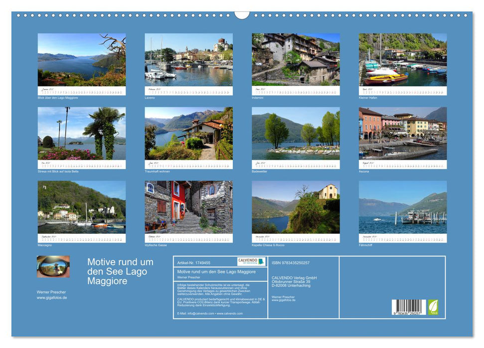 Motive rund um den See Lago Maggiore (CALVENDO Wandkalender 2025)