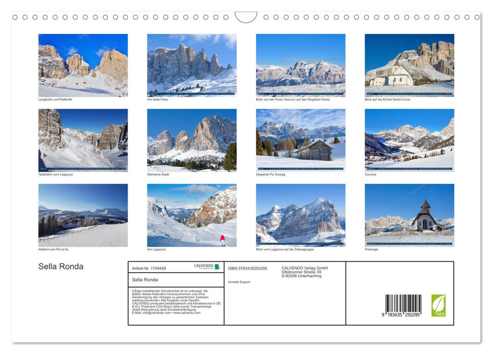 Sella Ronda (CALVENDO Wandkalender 2025)