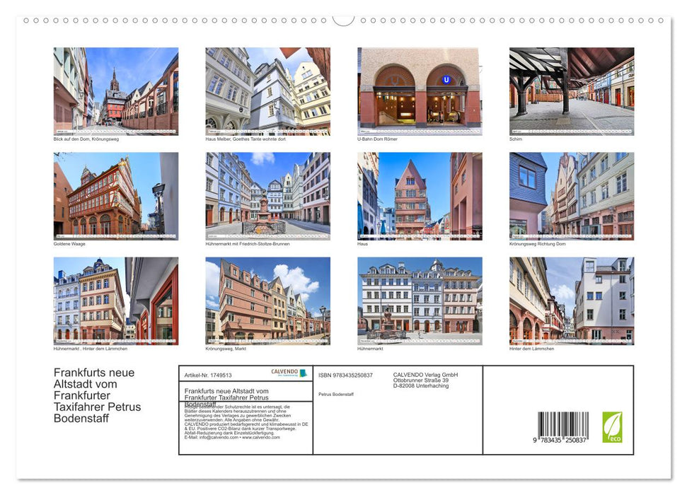 Frankfurts neue Altstadt vom Frankfurter Taxifahrer Petrus Bodenstaff (CALVENDO Premium Wandkalender 2025)