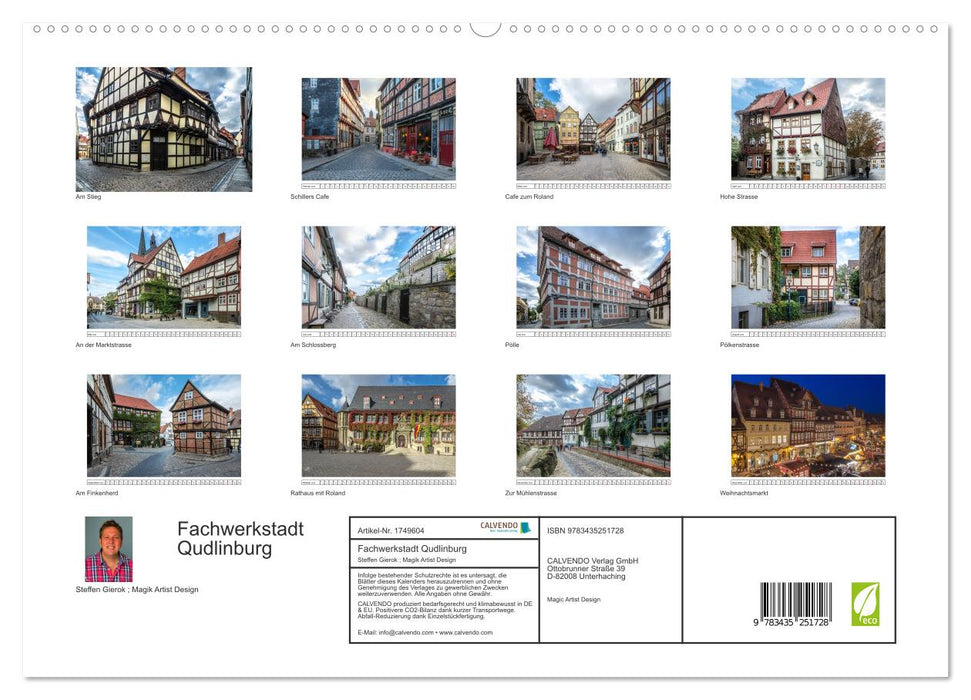 Fachwerkstadt Qudlinburg (CALVENDO Premium Wandkalender 2025)