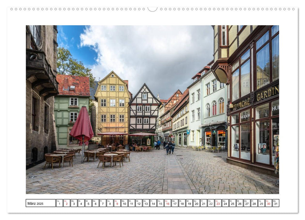 Fachwerkstadt Qudlinburg (CALVENDO Premium Wandkalender 2025)