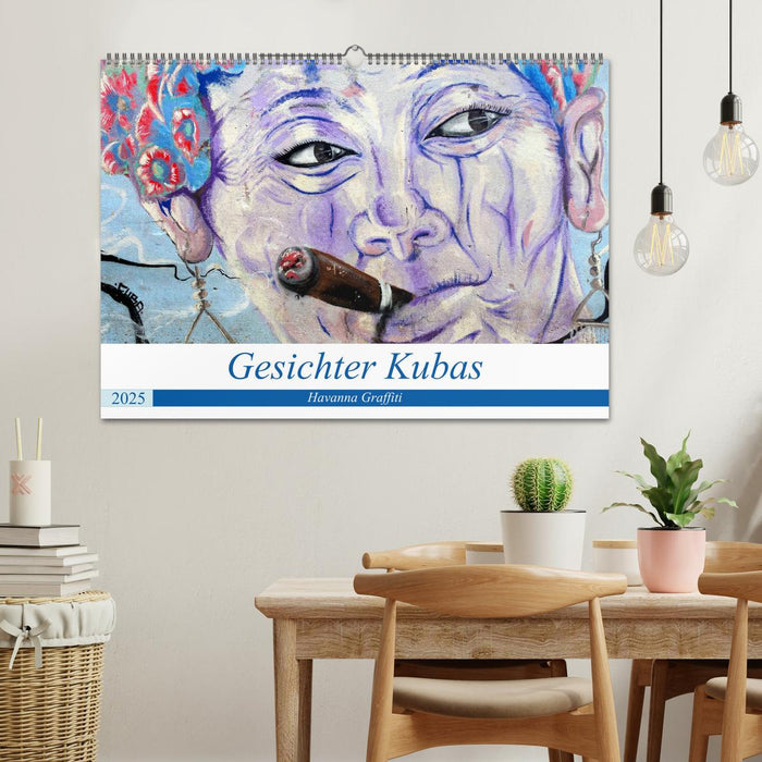 Gesichter Kubas - Havanna Graffiti (CALVENDO Wandkalender 2025)