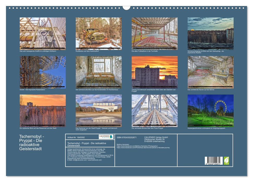 Tschernobyl - Prypjat - Die radioaktive Geisterstadt (CALVENDO Wandkalender 2025)