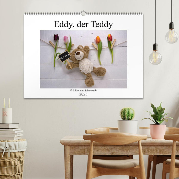 Eddy, der Teddy - 12 Bilder zum Schmunzeln (CALVENDO Wandkalender 2025)