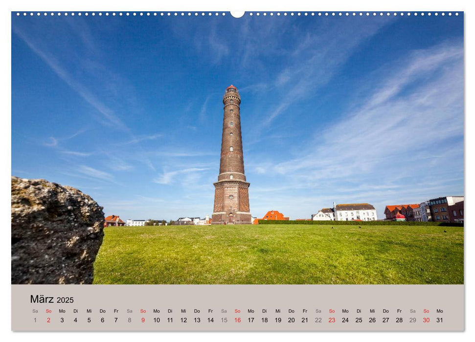 Nordseeinsel Borkum - Inselrausch im Hochseeklima (CALVENDO Premium Wandkalender 2025)