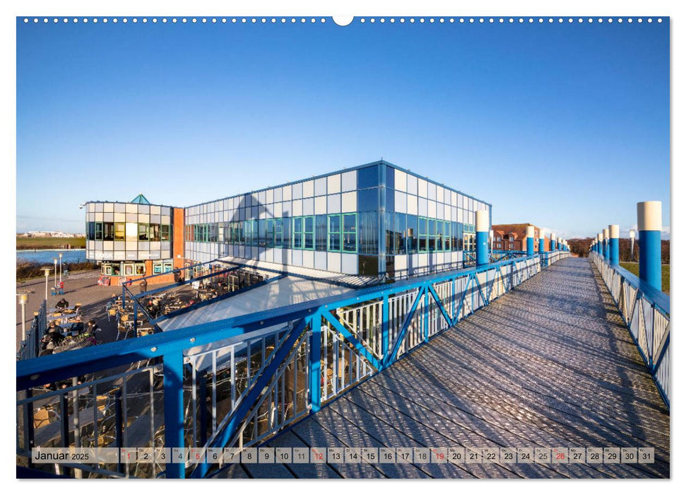 Norddeich Spaziergang vom Hafen bis zum Strand (CALVENDO Premium Wandkalender 2025)