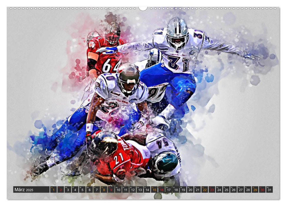 American Football extrem (CALVENDO Premium Wandkalender 2025)