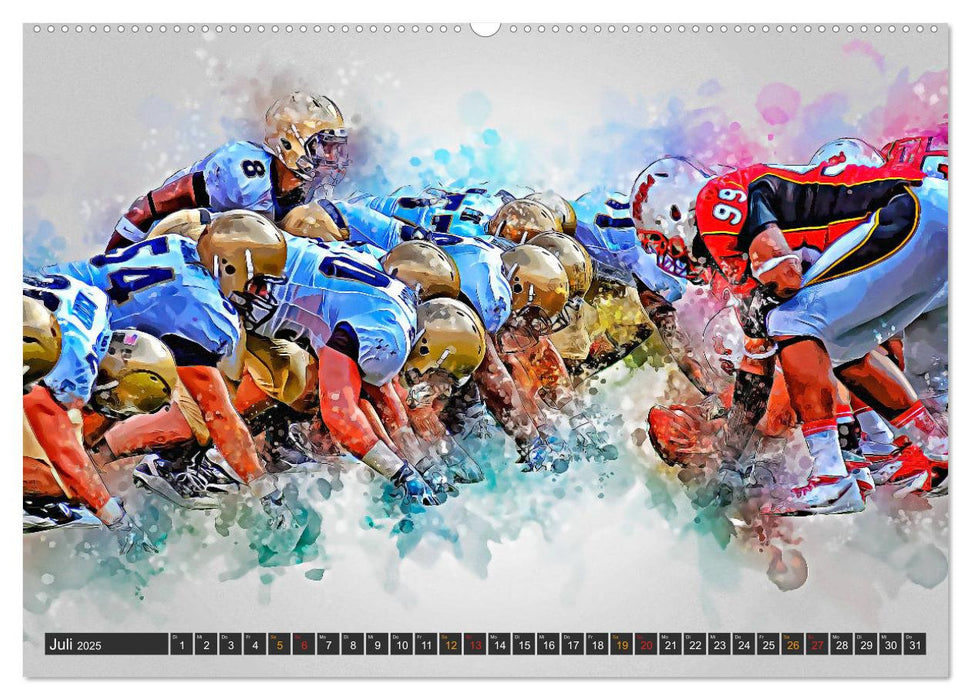 American Football extrem (CALVENDO Premium Wandkalender 2025)