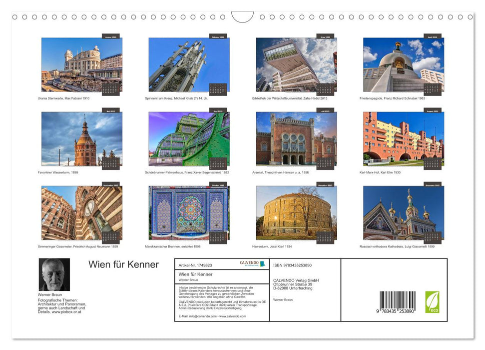 Wien für Kenner (CALVENDO Wandkalender 2025)