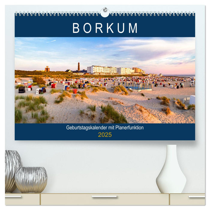 BORKUM Geburtstagskalender mit Planerfunktion (CALVENDO Premium Wandkalender 2025)