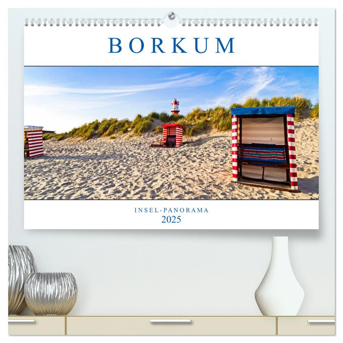 Borkum Inselpanorama (CALVENDO Premium Wandkalender 2025)