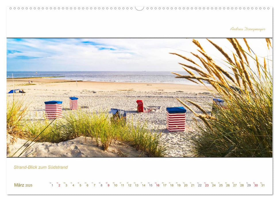 Borkum Inselpanorama (CALVENDO Premium Wandkalender 2025)