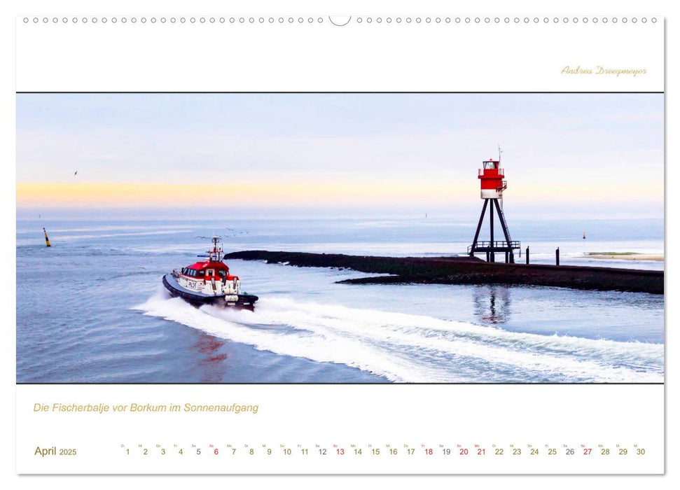 Borkum Inselpanorama (CALVENDO Premium Wandkalender 2025)