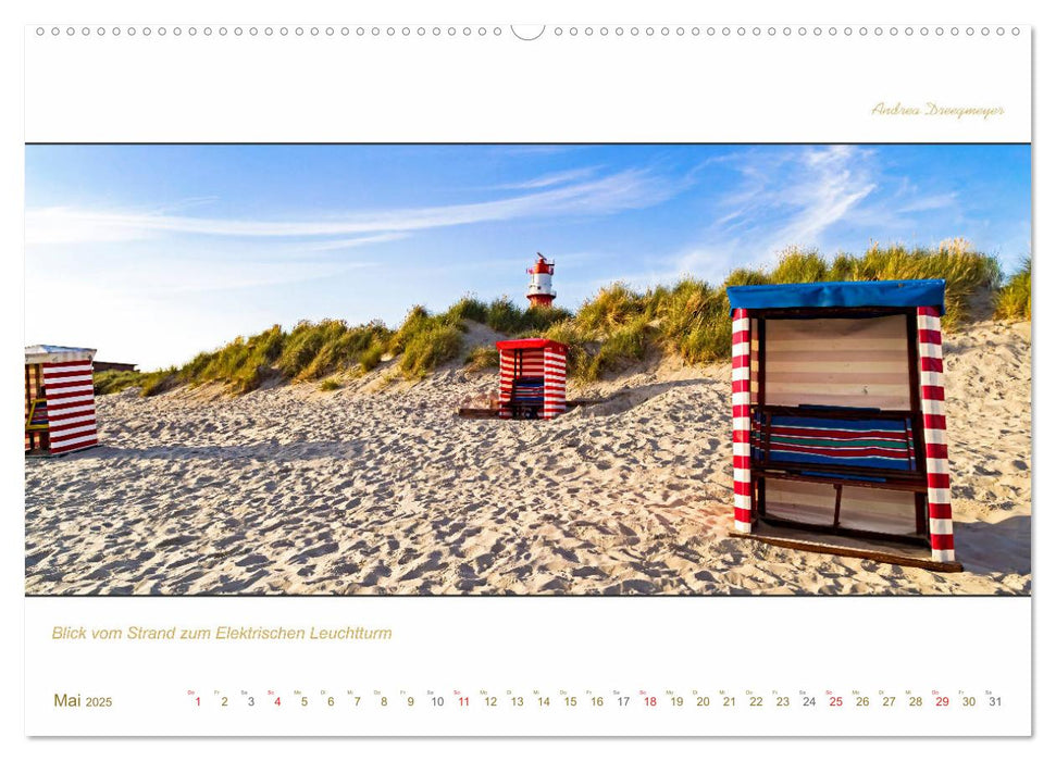 Borkum Inselpanorama (CALVENDO Premium Wandkalender 2025)