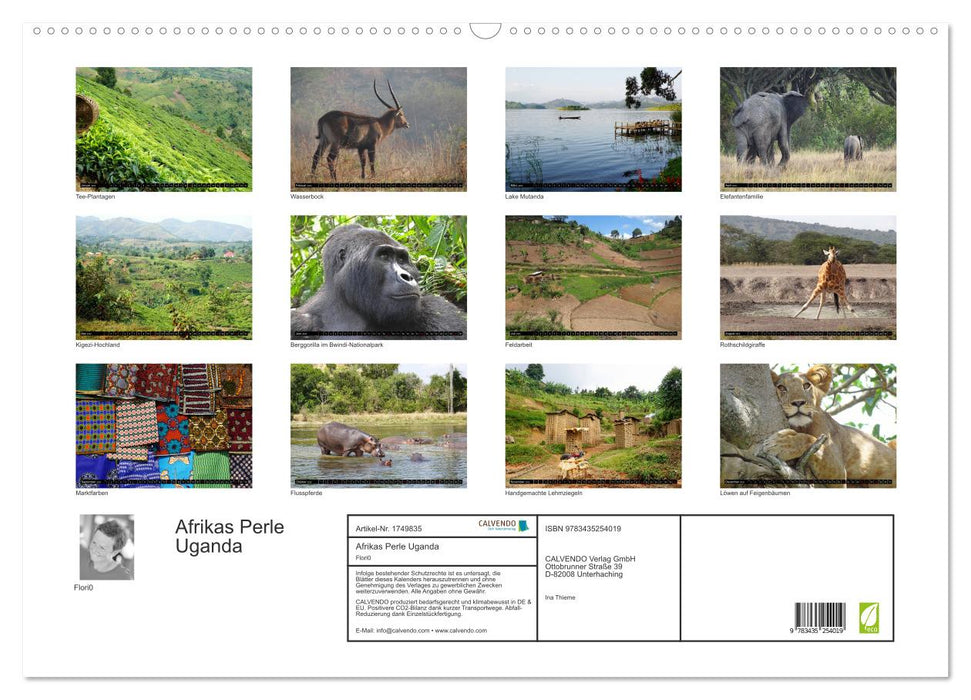 Afrikas Perle Uganda (CALVENDO Wandkalender 2025)