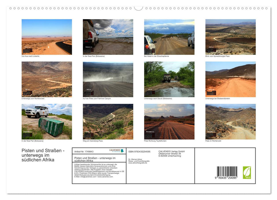 Pisten und Straßen - unterwegs im südlichen Afrika (CALVENDO Premium Wandkalender 2025)