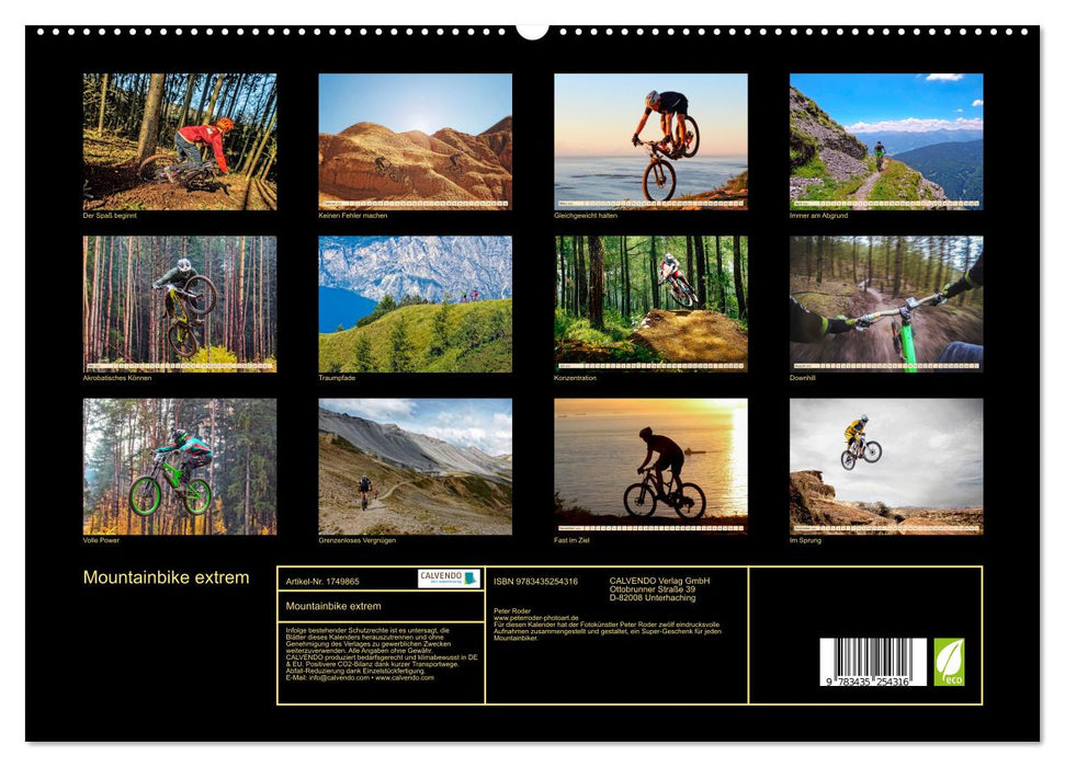 Mountainbike extrem (CALVENDO Premium Wandkalender 2025)