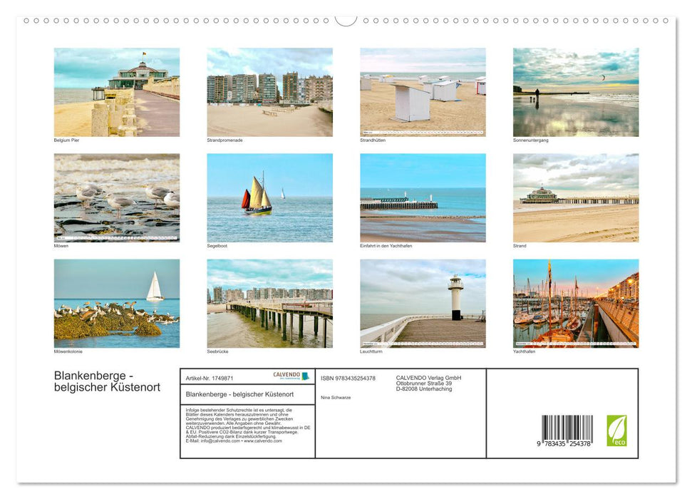 Blankenberge - belgischer Küstenort (CALVENDO Premium Wandkalender 2025)