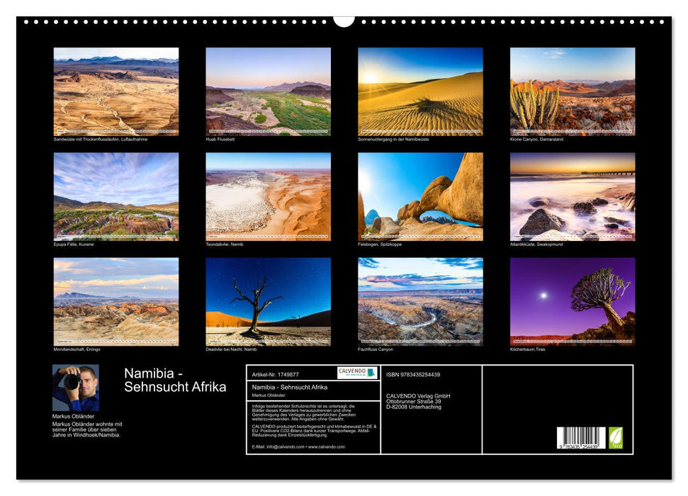 Namibia - Sehnsucht Afrika (CALVENDO Wandkalender 2025)