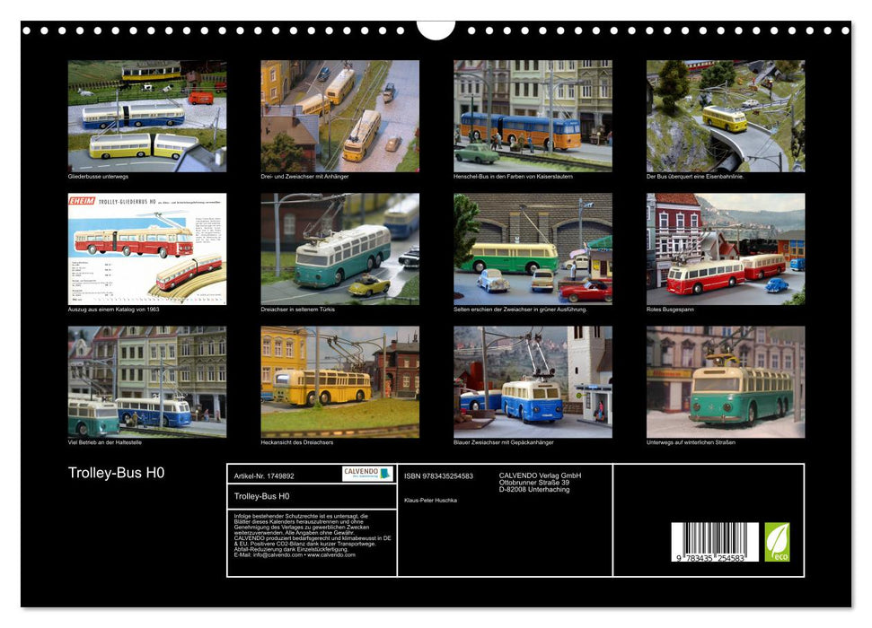 Trolley-Bus H0 (CALVENDO Wandkalender 2025)