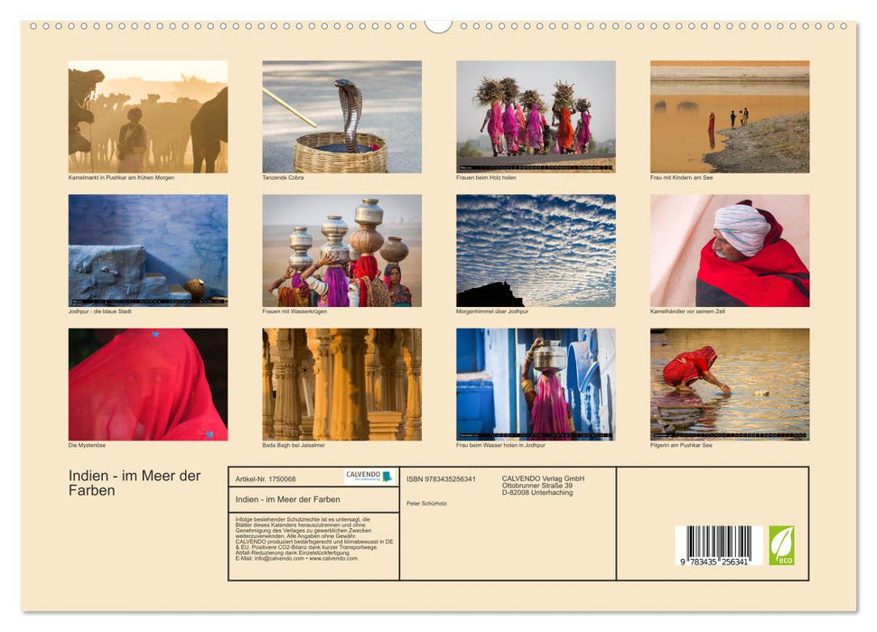 Indien - im Meer der Farben (CALVENDO Premium Wandkalender 2025)