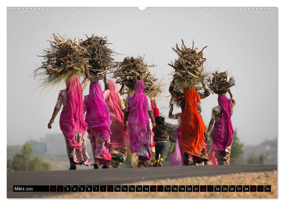 Indien - im Meer der Farben (CALVENDO Premium Wandkalender 2025)