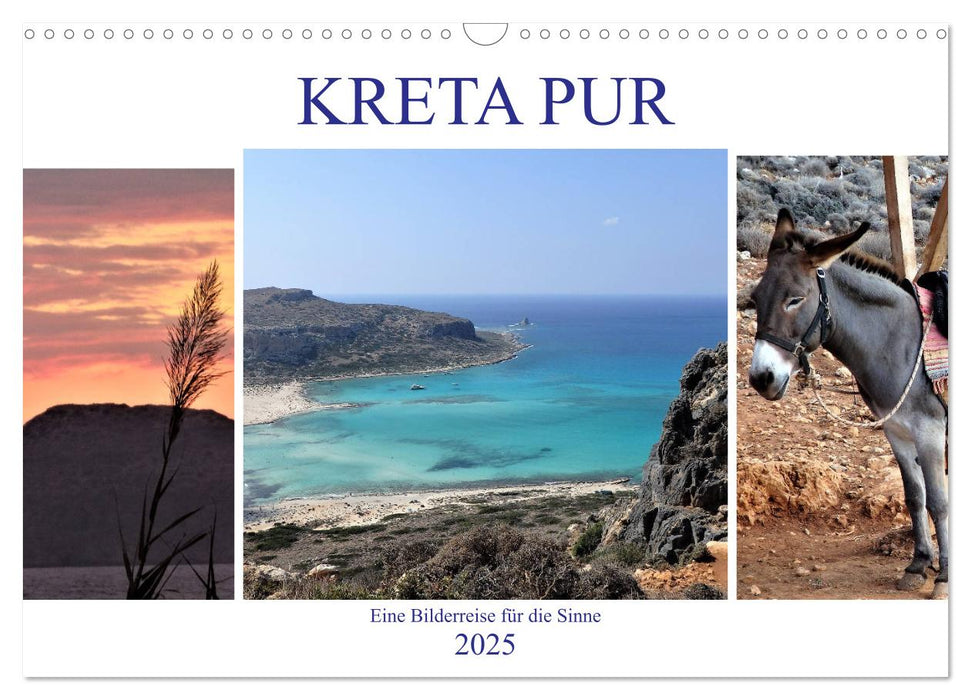 Kreta Pur - Eine Bilderreise für die Sinne (CALVENDO Wandkalender 2025)