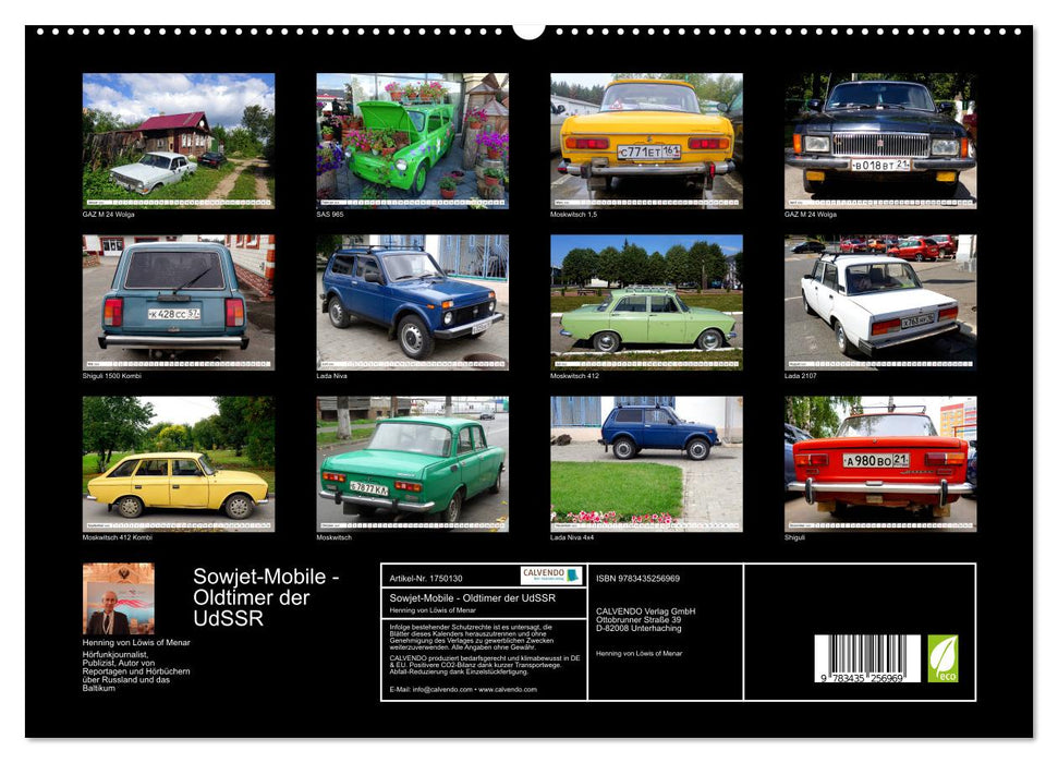 Sowjet-Mobile - Oldtimer der UdSSR (CALVENDO Premium Wandkalender 2025)