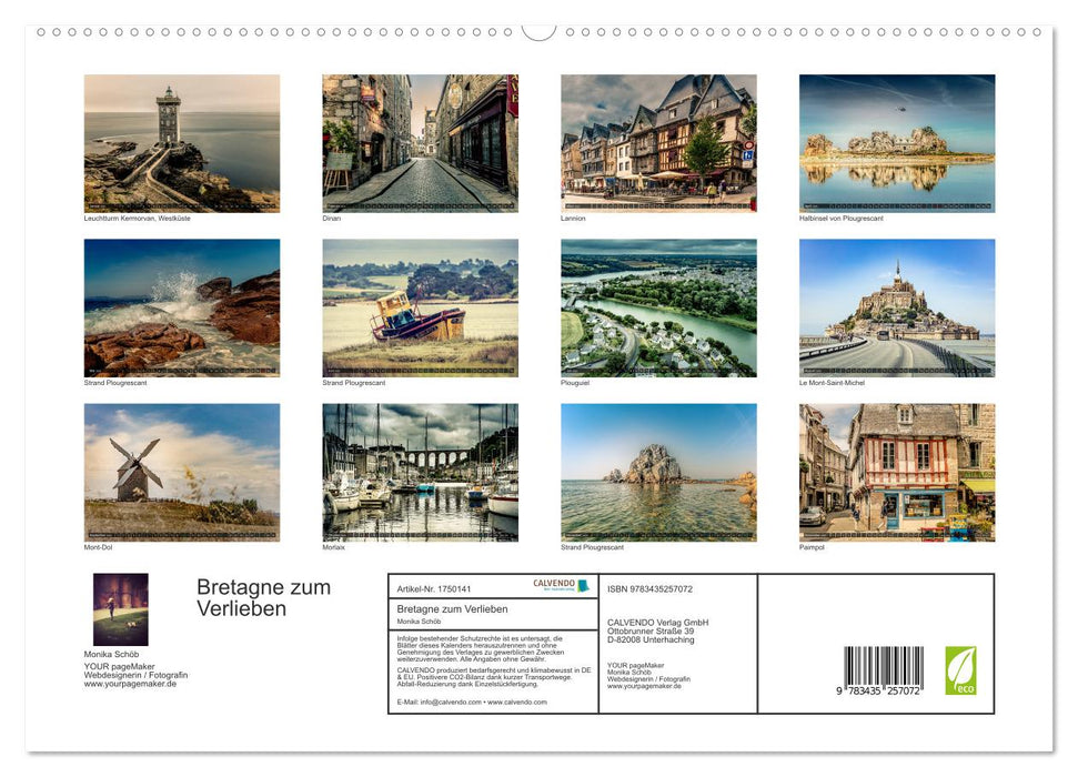 Bretagne zum Verlieben (CALVENDO Premium Wandkalender 2025)