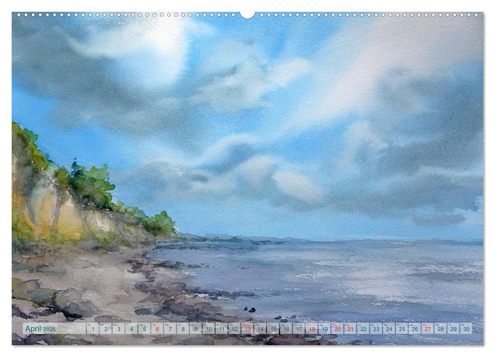 Heiligenhafen in Aquarell (CALVENDO Premium Wandkalender 2025)