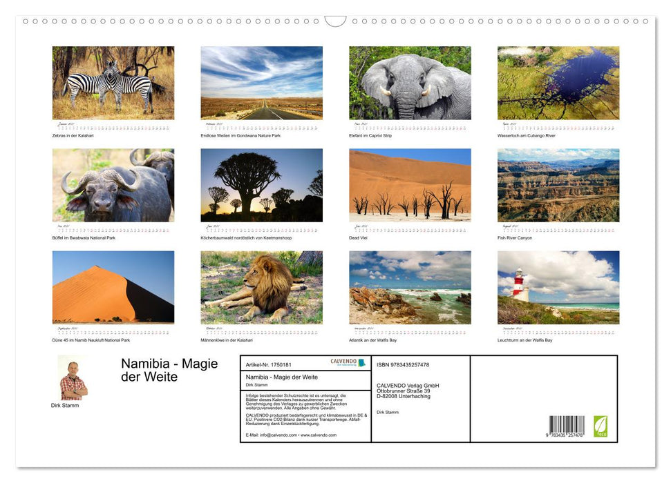 Namibia - Magie der Weite (CALVENDO Wandkalender 2025)