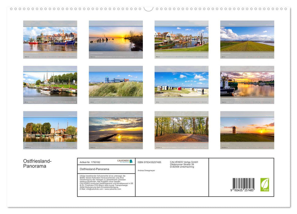 Ostfriesland-Panorama (CALVENDO Premium Wandkalender 2025)