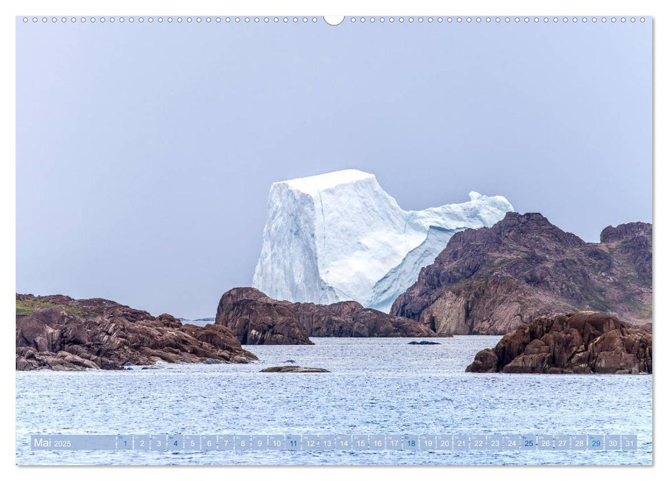 Grönland - Felsen, Eis und bunte Häuser (CALVENDO Premium Wandkalender 2025)