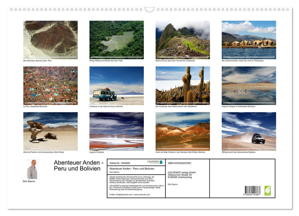 Abenteuer Anden - Peru und Bolivien (CALVENDO Wandkalender 2025)