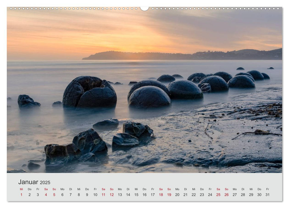 Neuseeland - Eine fotografische Rundreise von Nord nach Süd (CALVENDO Premium Wandkalender 2025)