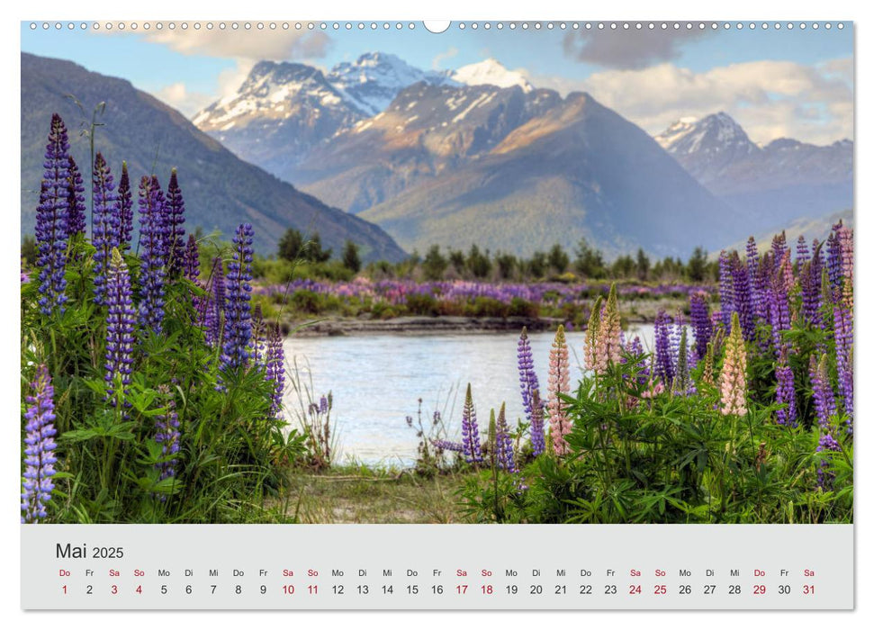 Neuseeland - Eine fotografische Rundreise von Nord nach Süd (CALVENDO Premium Wandkalender 2025)