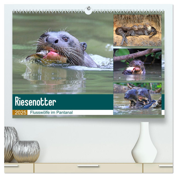 Riesenotter - Flusswölfe im Pantanal (CALVENDO Premium Wandkalender 2025)