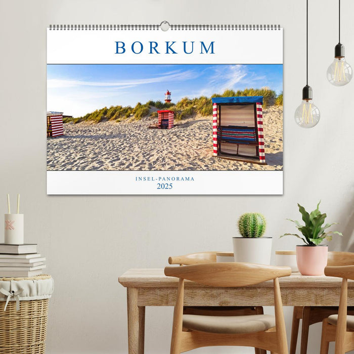 Borkum Inselpanorama (CALVENDO Wandkalender 2025)